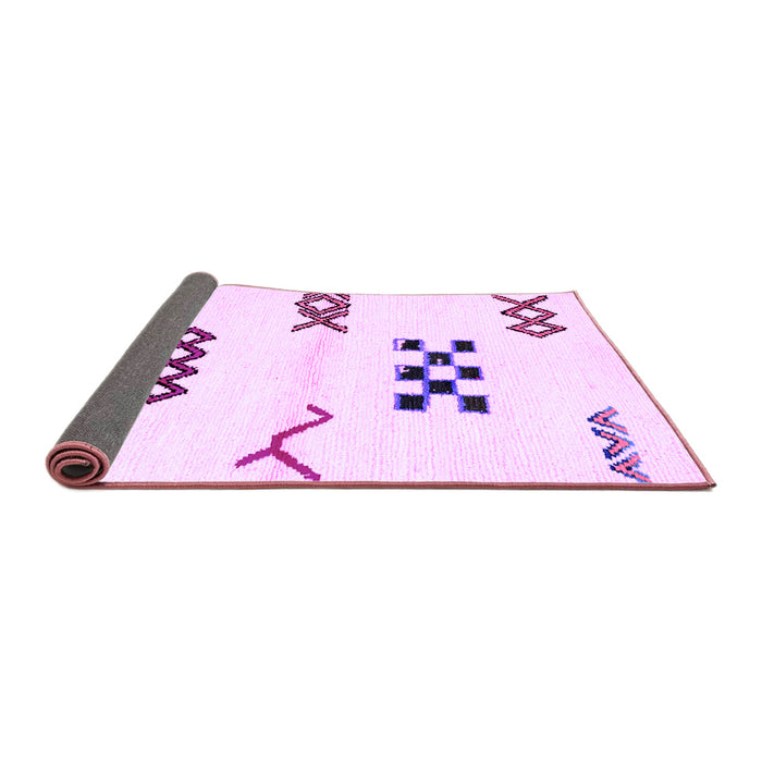 Sideview of Solid Purple Modern Rug, abs2943pur