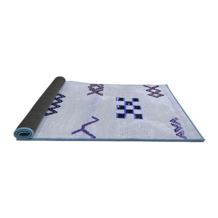 Sideview of Solid Blue Modern Rug, abs2943blu