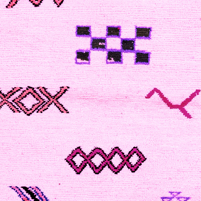 Machine Washable Solid Pink Modern Rug, wshabs2943pnk