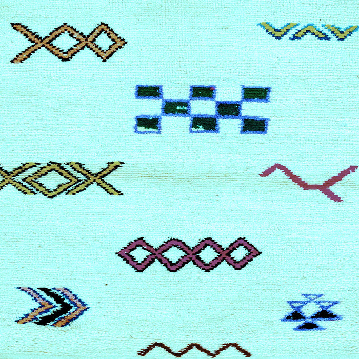 Square Machine Washable Solid Light Blue Modern Rug, wshabs2943lblu