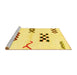 Sideview of Machine Washable Solid Yellow Modern Rug, wshabs2943yw