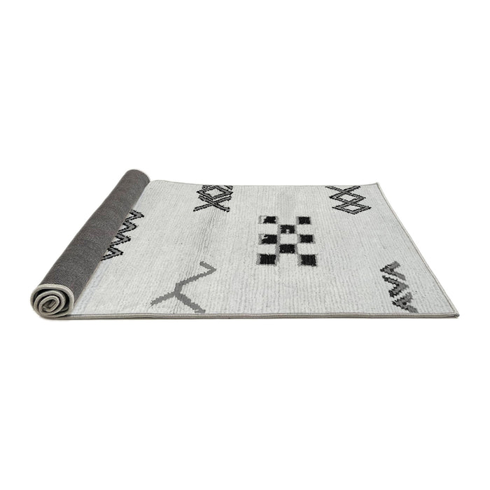 Sideview of Solid Gray Modern Rug, abs2943gry