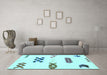 Machine Washable Solid Light Blue Modern Rug in a Living Room, wshabs2943lblu