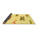 Sideview of Solid Yellow Modern Rug, abs2943yw