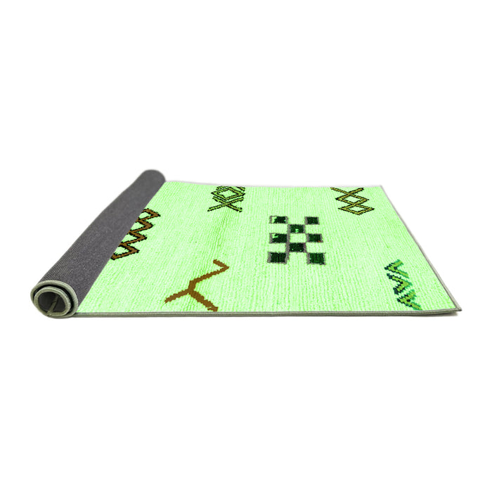 Sideview of Solid Green Modern Rug, abs2943grn