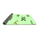 Sideview of Solid Green Modern Rug, abs2943grn