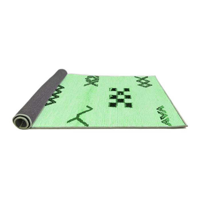 Sideview of Solid Emerald Green Modern Rug, abs2943emgrn