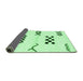 Sideview of Solid Emerald Green Modern Rug, abs2943emgrn