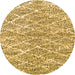 Round Abstract Orange Modern Rug, abs2944org