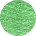 Round Machine Washable Abstract Emerald Green Modern Area Rugs, wshabs2944emgrn