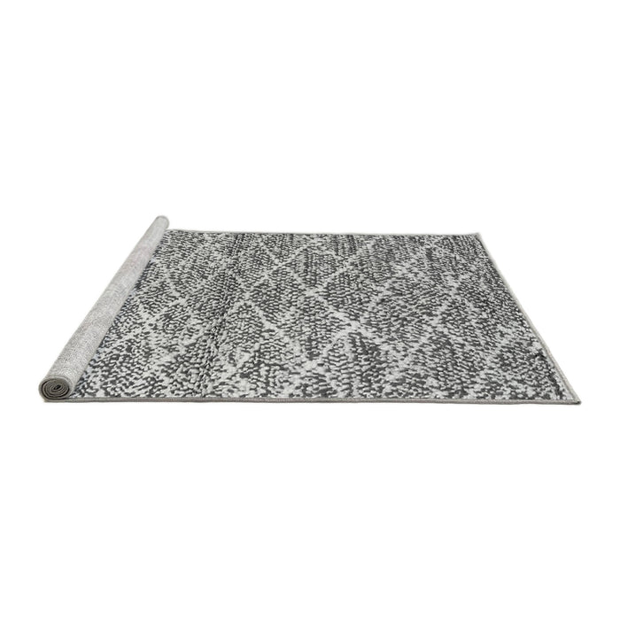 Sideview of Machine Washable Abstract Gray Modern Rug, wshabs2944gry