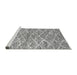 Sideview of Machine Washable Abstract Gray Modern Rug, wshabs2944gry