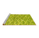 Sideview of Machine Washable Abstract Yellow Modern Rug, wshabs2944yw