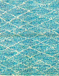 Machine Washable Abstract Aquamarine Green Rug, wshabs2944