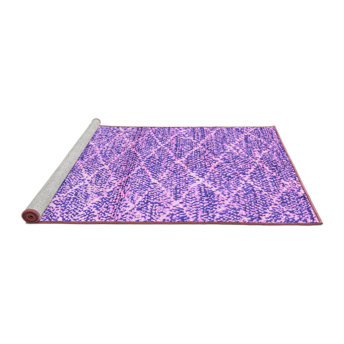 Sideview of Machine Washable Abstract Pink Modern Rug, wshabs2944pnk
