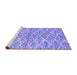 Sideview of Machine Washable Abstract Purple Modern Area Rugs, wshabs2944pur