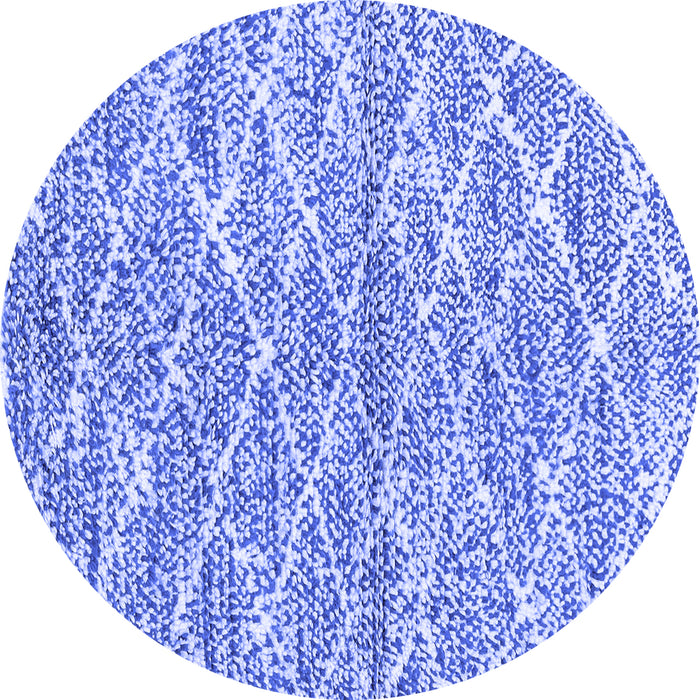 Round Machine Washable Abstract Blue Modern Rug, wshabs2944blu