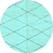 Round Solid Light Blue Modern Rug, abs2945lblu