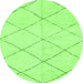 Round Solid Green Modern Rug, abs2945grn