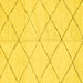 Square Solid Yellow Modern Rug, abs2945yw