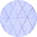 Round Solid Blue Modern Rug, abs2945blu