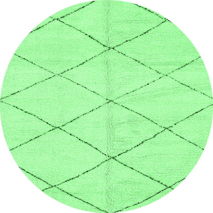 Round Solid Emerald Green Modern Rug, abs2945emgrn