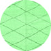 Round Solid Emerald Green Modern Rug, abs2945emgrn