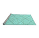 Sideview of Machine Washable Solid Light Blue Modern Rug, wshabs2945lblu