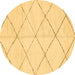 Round Solid Brown Modern Rug, abs2945brn