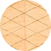 Round Solid Orange Modern Rug, abs2945org