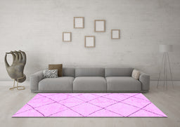 Machine Washable Solid Purple Modern Area Rugs in a Living Room, wshabs2945pur