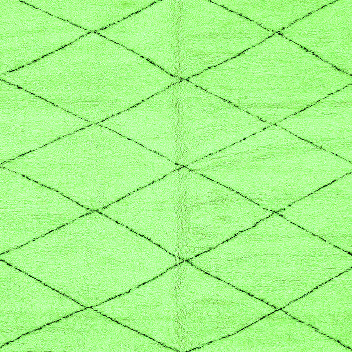 Square Solid Green Modern Rug, abs2945grn