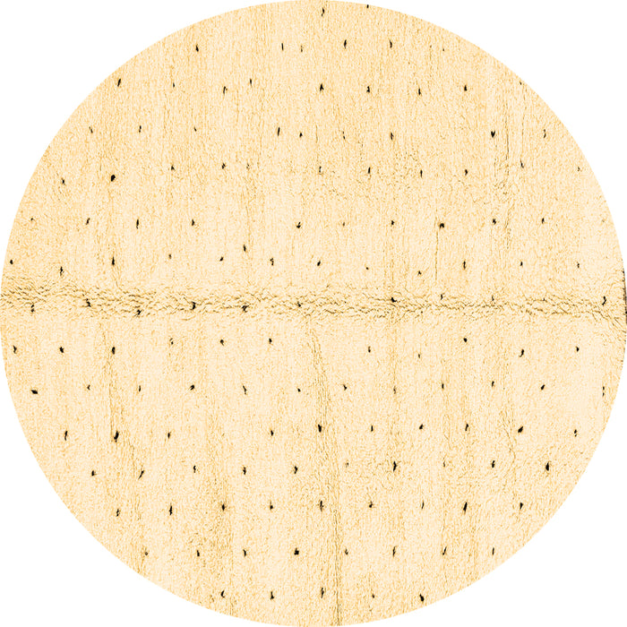 Round Machine Washable Solid Brown Modern Rug, wshabs2946brn