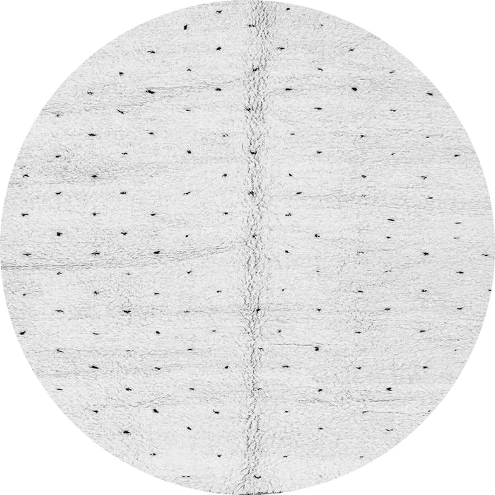 Round Machine Washable Solid Gray Modern Rug, wshabs2946gry