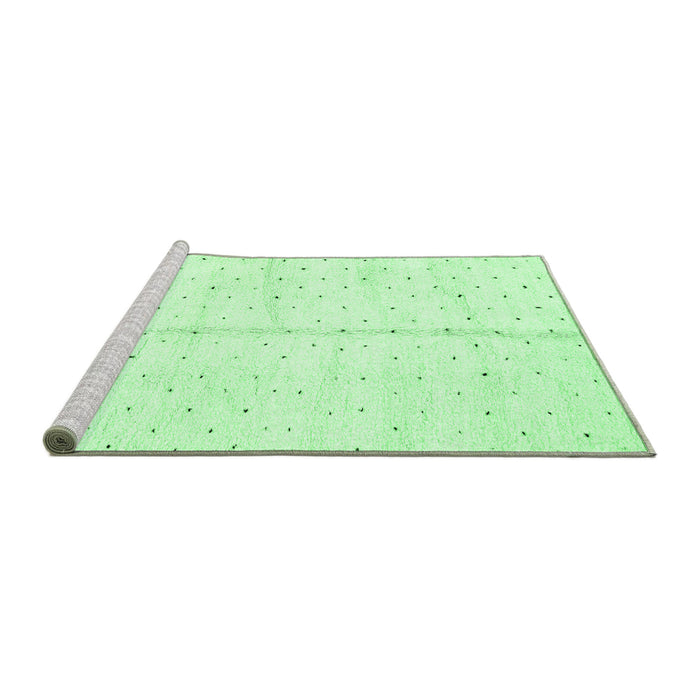 Sideview of Machine Washable Solid Emerald Green Modern Area Rugs, wshabs2946emgrn
