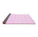 Sideview of Solid Pink Modern Rug, abs2946pnk