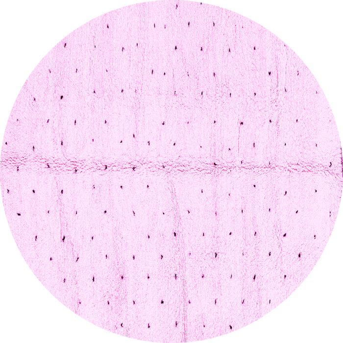 Round Solid Pink Modern Rug, abs2946pnk