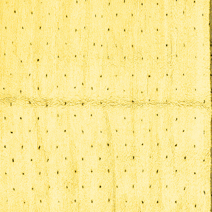 Square Machine Washable Solid Yellow Modern Rug, wshabs2946yw