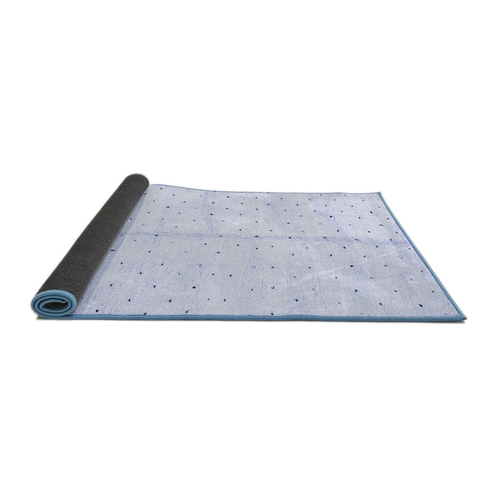 Sideview of Solid Blue Modern Rug, abs2946blu