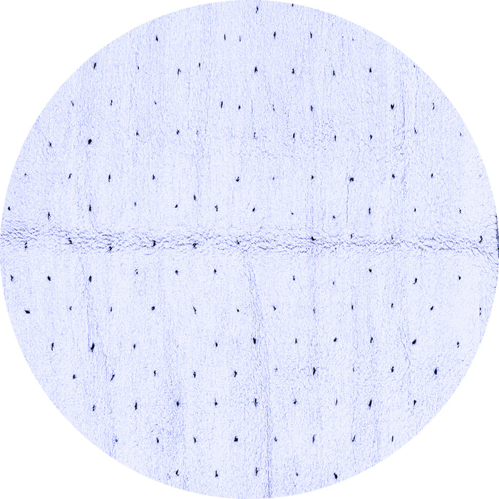 Round Machine Washable Solid Blue Modern Rug, wshabs2946blu