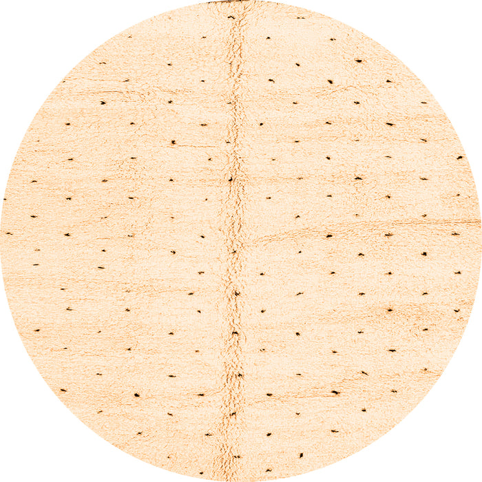 Round Solid Orange Modern Rug, abs2946org