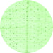 Round Solid Green Modern Rug, abs2946grn