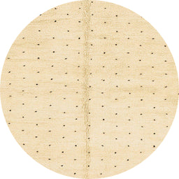 Round Abstract Khaki Gold Solid Rug, abs2947