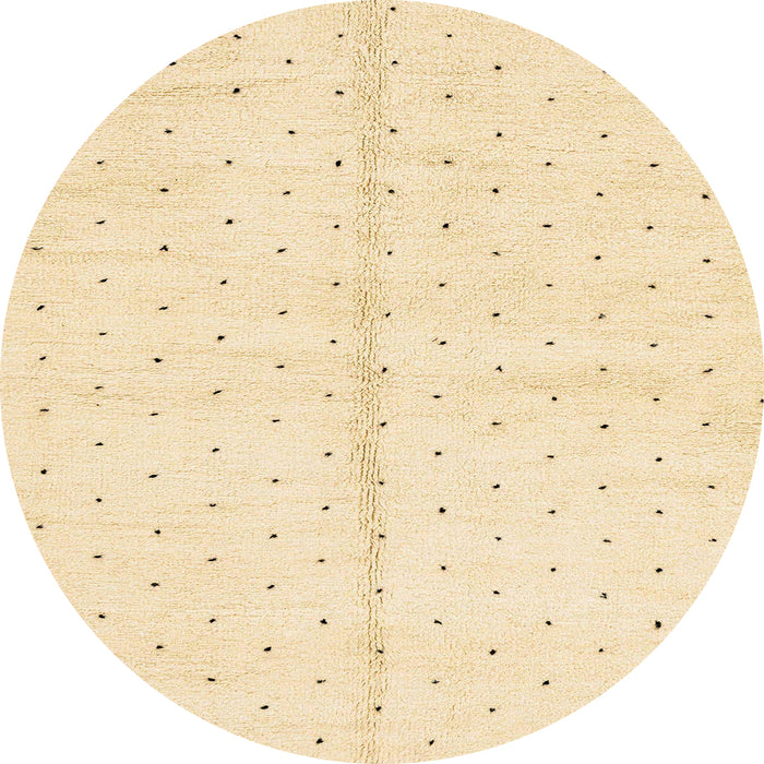 Round Abstract Khaki Gold Solid Rug, abs2947