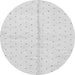 Round Solid Gray Modern Rug, abs2947gry