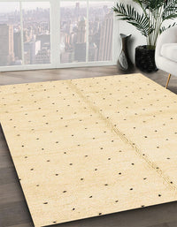 Abstract Khaki Gold Solid Rug, abs2947