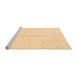 Sideview of Machine Washable Solid Orange Modern Area Rugs, wshabs2947org