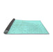 Sideview of Solid Light Blue Modern Rug, abs2947lblu