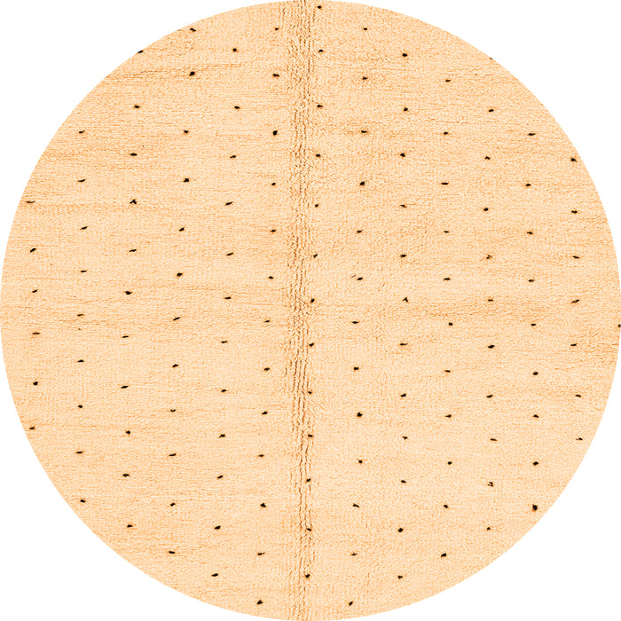 Round Solid Orange Modern Rug, abs2947org