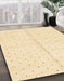 Abstract Khaki Gold Solid Rug in Family Room, abs2947